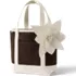 Medium Faux Suede Applique Open Top Tote Bag, Front