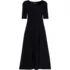 Women's Plus Size Starfish Elbow Sleeve Midi Fit and Flare Dress, Front