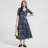 Women's Starfish Elbow Sleeve Midi Fit and Flare Dress, alternative image