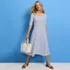Women's Starfish Elbow Sleeve Midi Fit and Flare Dress, alternative image