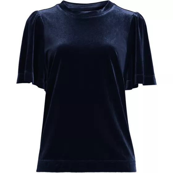 Women's Plus Size Elbow Sleeve Velvet Tee - primary