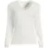 Women's Long Sleeve Micro Rib Lace Trim Layering Tee, Front