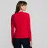 Women's Long Sleeve Micro Rib Lace Trim Layering Tee, Back