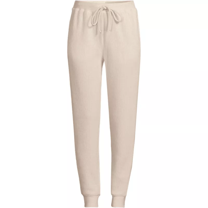 Women's Plus Size Waffle Knit Jogger Pants, Front