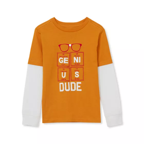 Boys Long Sleeve 2 Piece Graphic Tee - primary