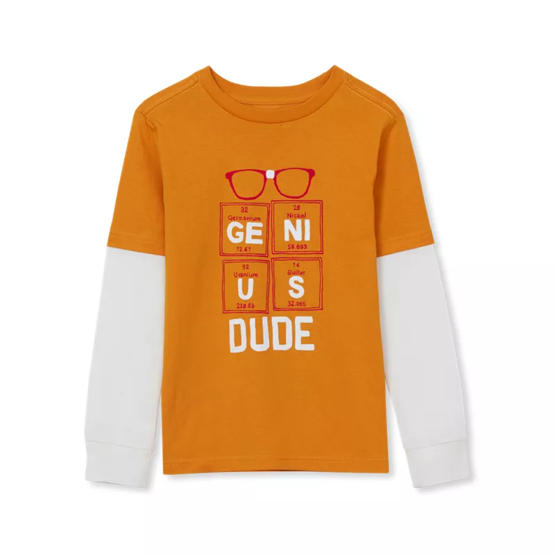Boys Long Sleeve 2 Piece Graphic Tee, alternative image