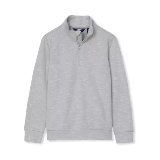 Boys Quarter Zip Slub Sweater - primary