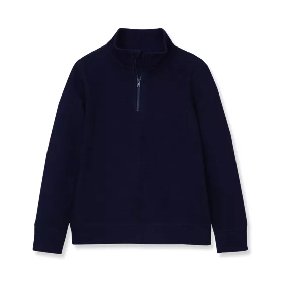 Boys Quarter Zip Slub Sweater - primary