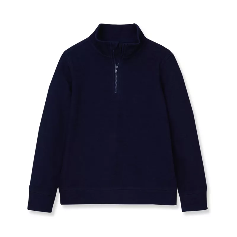 Boys Quarter Zip Slub Sweater, alternative image