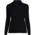 Women's Long Sleeve Drapey Rib Quarter Zip Top, Front