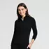 Women's Long Sleeve Drapey Rib Quarter Zip Top, alternative image