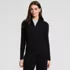 Women's Long Sleeve Drapey Rib Quarter Zip Top, Front