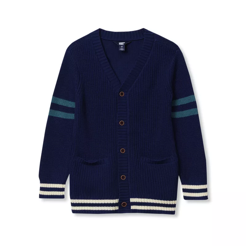 Boys Chunky Knit Cardigan, alternative image