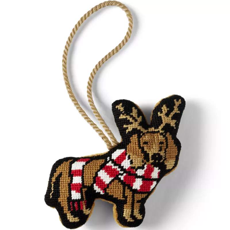 Needlepoint Christmas Ornament, Front