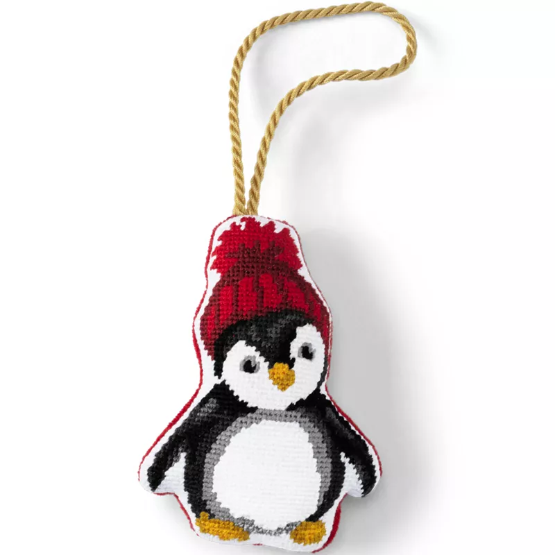 Needlepoint Christmas Ornament, Front