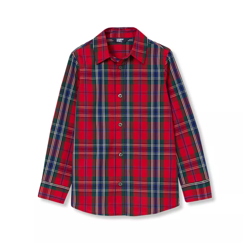 Boys Holiday Long Sleeve Poplin, alternative image