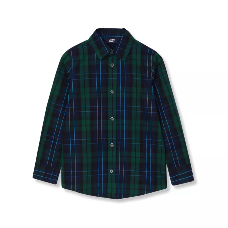 Boys Holiday Long Sleeve Poplin, alternative image