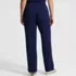 Womens Drapey Rib High Rise Wide Leg Pants, Back