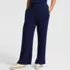 Womens Drapey Rib High Rise Wide Leg Pants, Front
