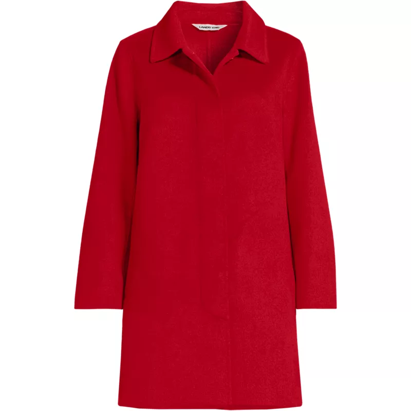 Women's Plus Size Wool Double Face Car Coat, Front