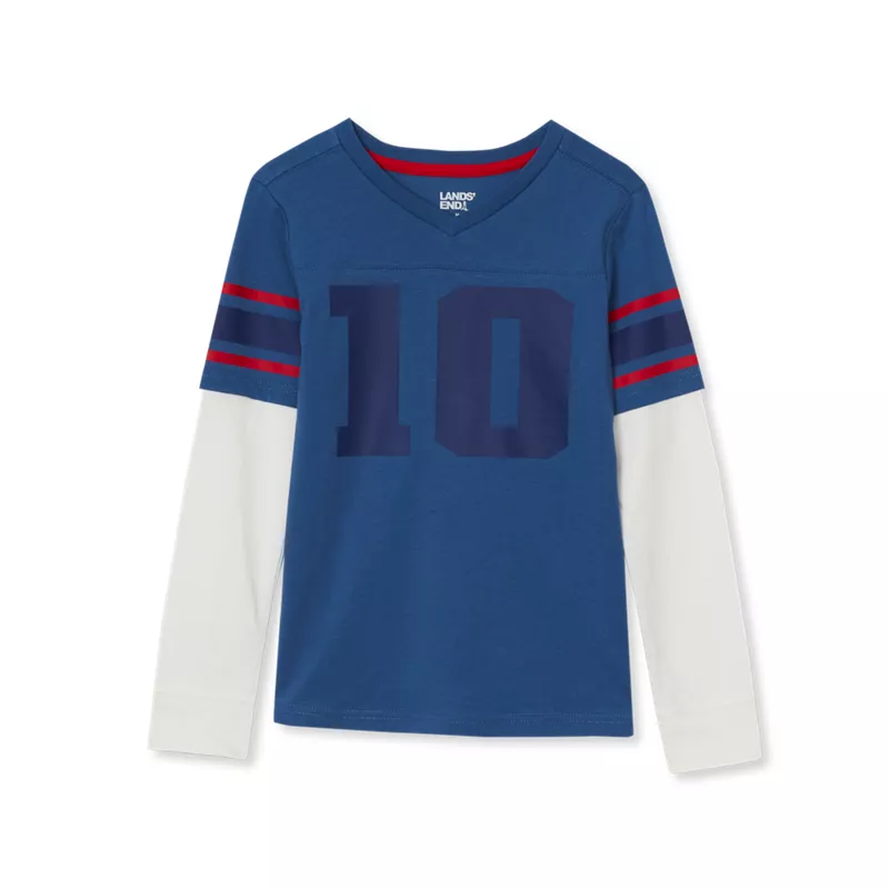 Boys Varsity Long Sleeve Twofer Graphic Tee, alternative image