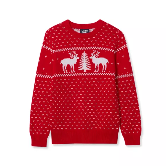 Boys Intarsia Holiday Crewneck - primary