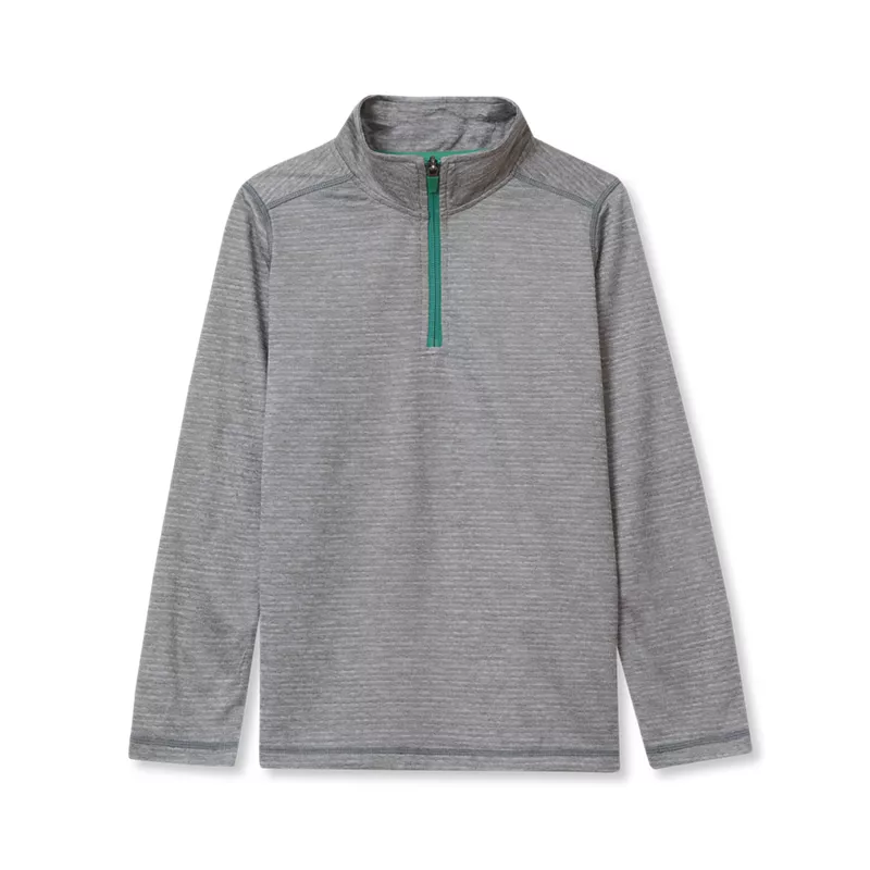 Boys Active Space Dye Quarter Zip Pullover, alternative image