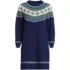 Women's Fuzzy Bobble Fair Isle Sweater Dress, Front