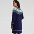 Women's Fuzzy Bobble Fair Isle Sweater Dress, Back