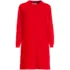 Women's Petite Fuzzy Bobble Crew Neck Sweater Dress, Front