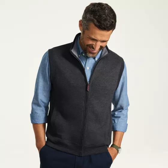 Men's Bedford Rib Full Zip Vest - primary