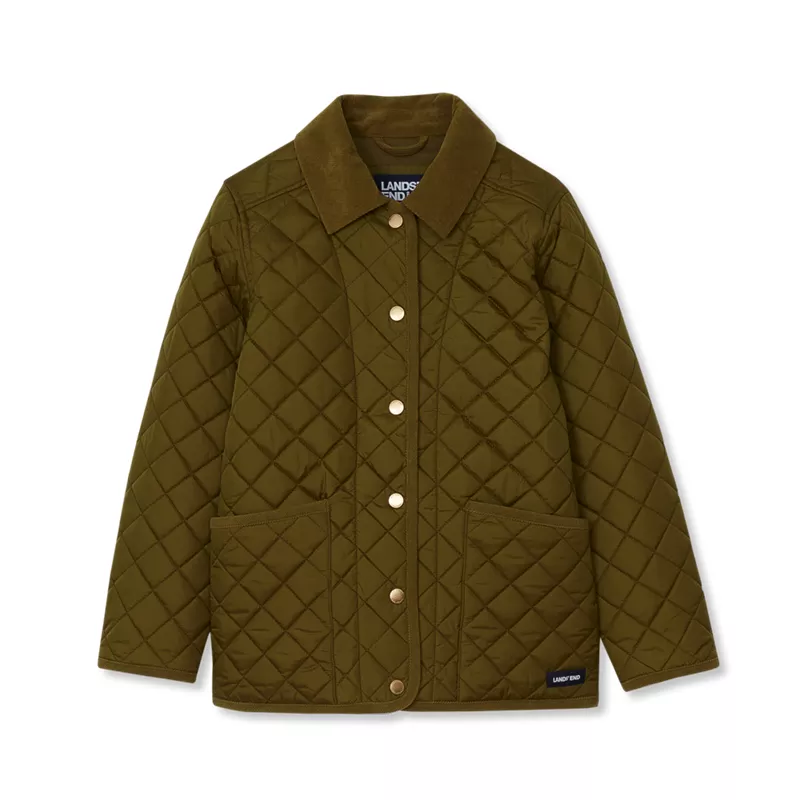 Girls Quilted Water Resistant Jacket, alternative image
