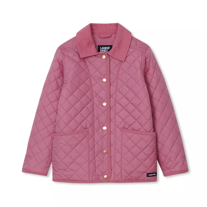 Girls Quilted Water Resistant Jacket, alternative image