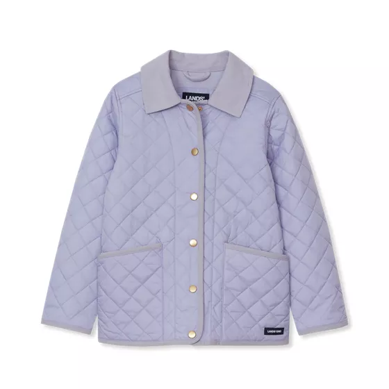 Girls Quilted Water Resistant Jacket - primary