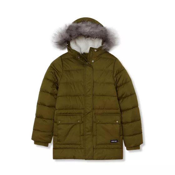Girls Front Pocket Water Resistant Parka - primary