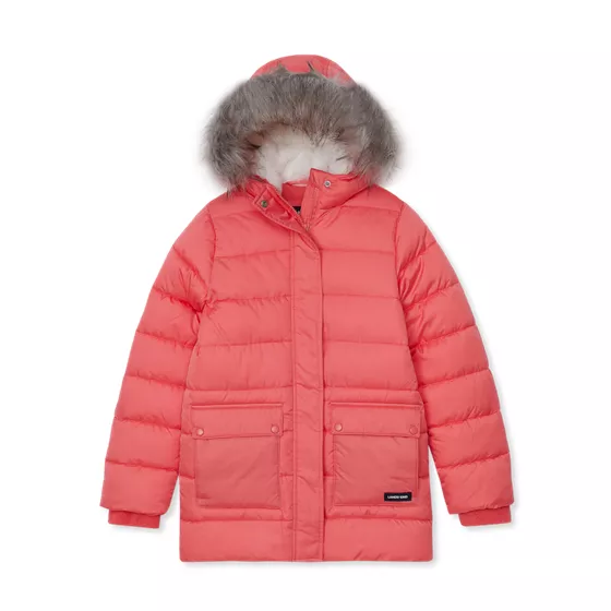 Girls Front Pocket Water Resistant Parka - primary