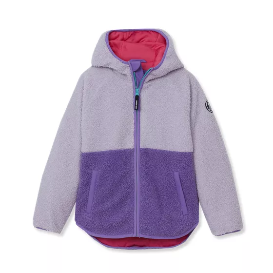 Kids Colorblock Sherpa Jacket - primary