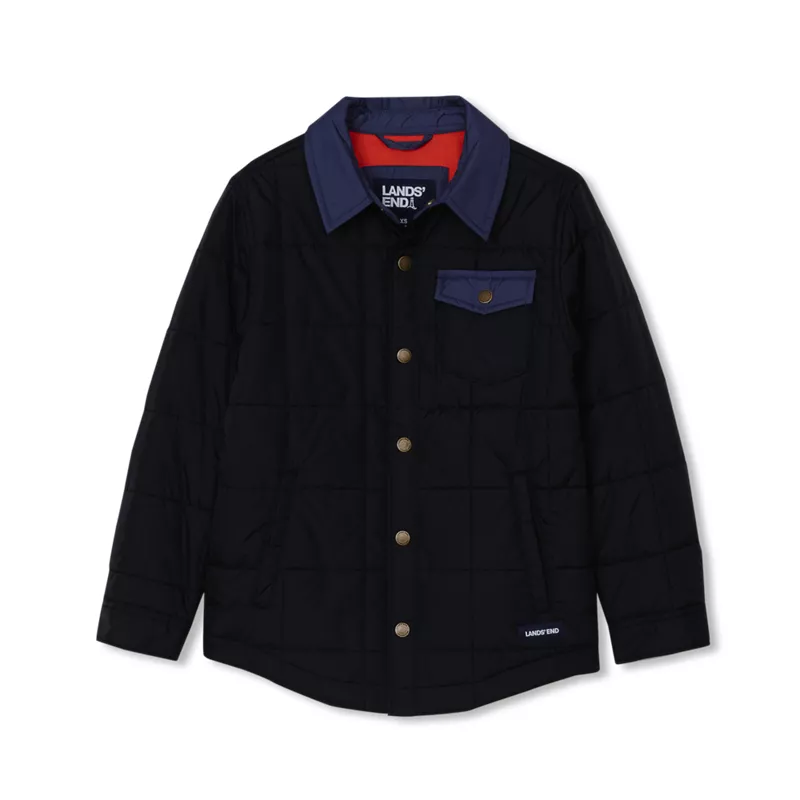Boys Quilted Water Resistant Jacket, alternative image
