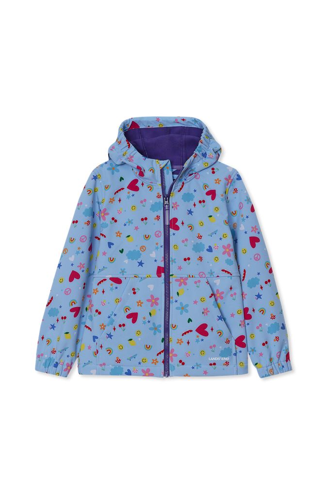 Kids Softshell Jacket - Lands' End - Purple - XXS