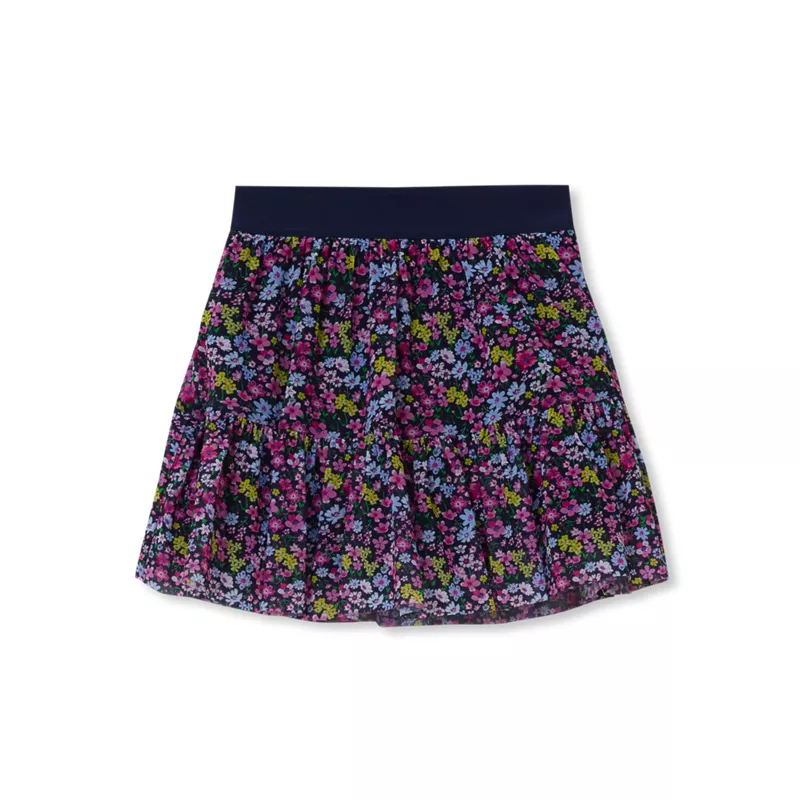 Girls Tiered Mesh Skort, alternative image