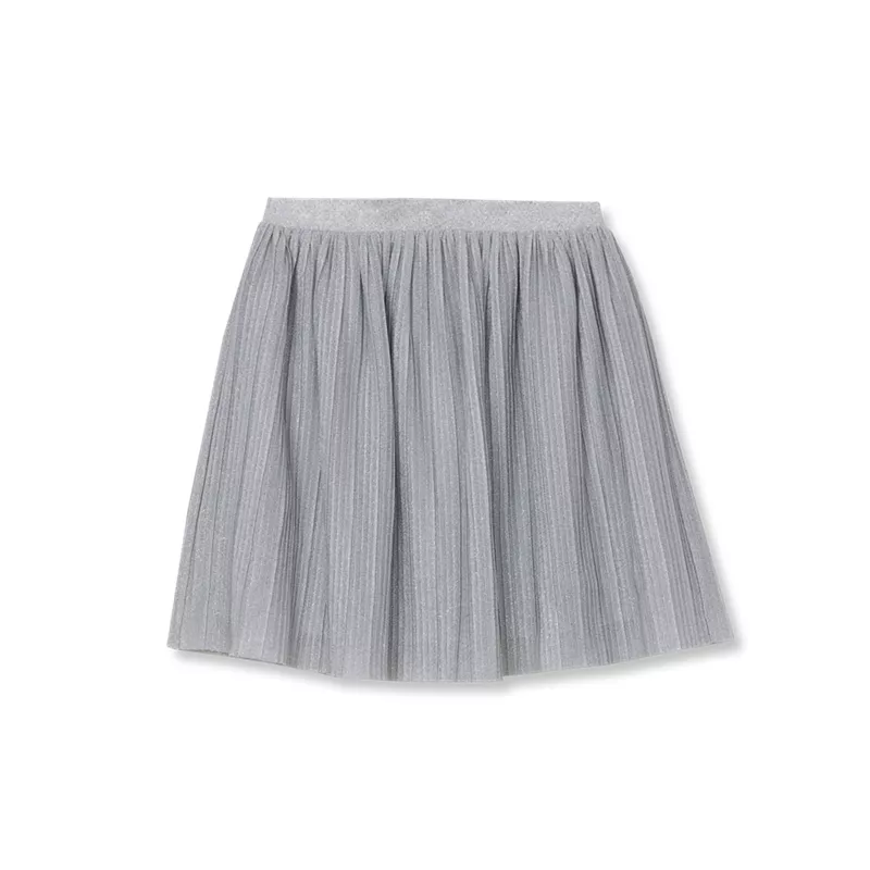Girls Pleated Metallic Skirt, alternative image