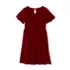 Girls Bubble Sleeve Velour Dress, alternative image