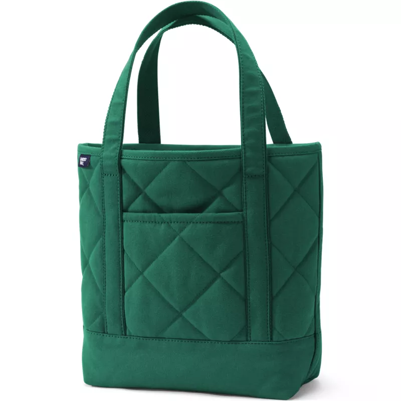 Medium Quilted Canvas Open Top Tote, Front