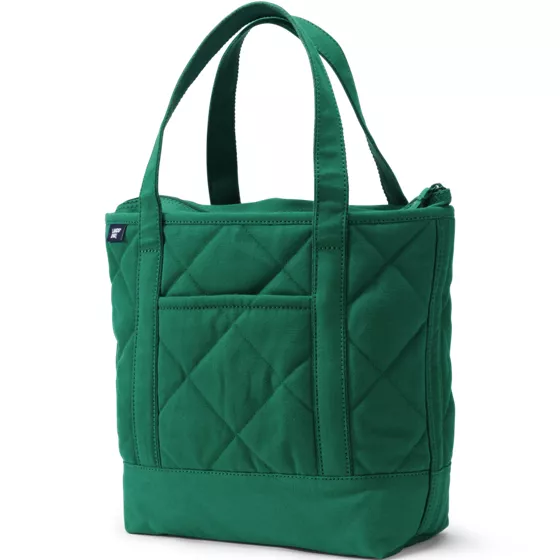 Medium Quilted Canvas Zip Top Tote - primary