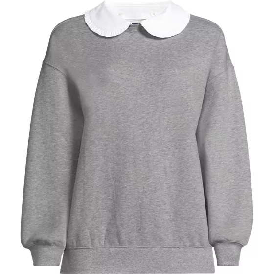 Women's Serious Sweats Sweatshirt with Removable Shirt Collar 3pc Set - primary
