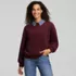 Women's Serious Sweats Sweatshirt with Removable Shirt Collar 3pc Set, alternative image