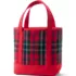 Medium Plaid Open Top Canvas Tote, Back