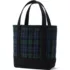 Medium Plaid Open Top Canvas Tote, Back