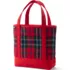 Medium Plaid Open Top Canvas Tote, Front