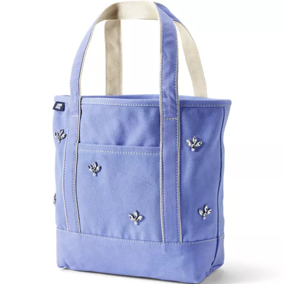 Medium Applique Open Top Canvas Tote - primary
